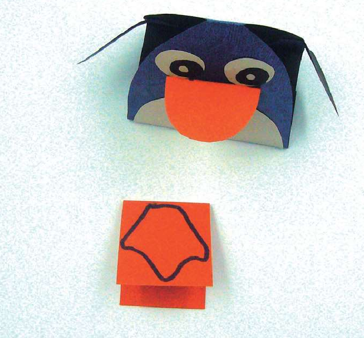 「儿童剪纸手工游戏：动物篇」：企鹅剪纸，企鹅怎么剪？