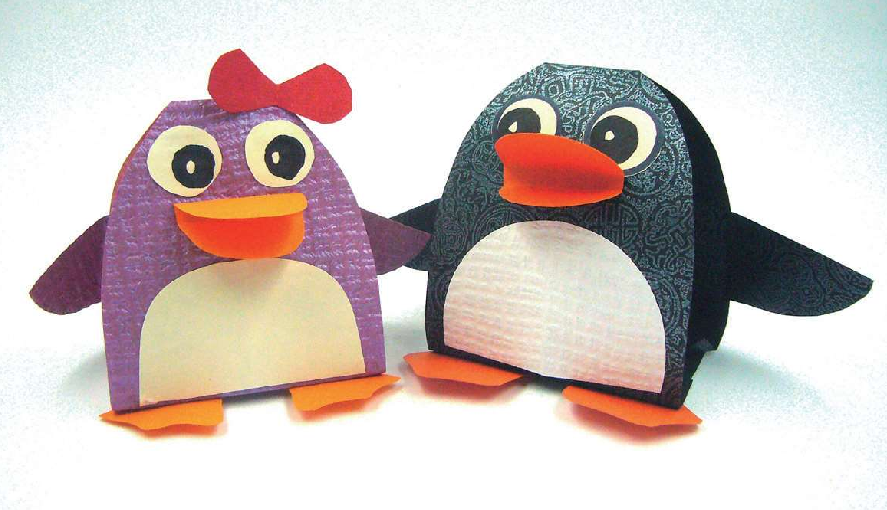 「儿童剪纸手工游戏：动物篇」：企鹅剪纸，企鹅怎么剪？