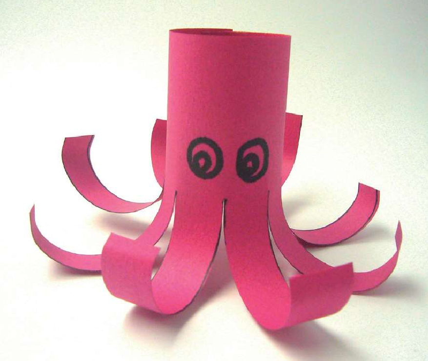 「儿童剪纸手工游戏:动物篇」:多脚的章鱼剪纸,章鱼怎么剪?插图 「儿童剪纸手工游戏:动物篇」:多脚的章鱼剪纸,章鱼怎么剪?