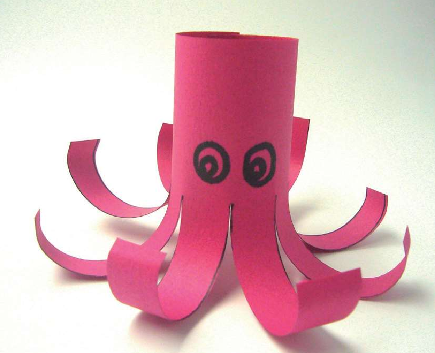 「儿童剪纸手工游戏:动物篇」:多脚的章鱼剪纸,章鱼怎么剪?插图4 「儿童剪纸手工游戏:动物篇」:多脚的章鱼剪纸,章鱼怎么剪?