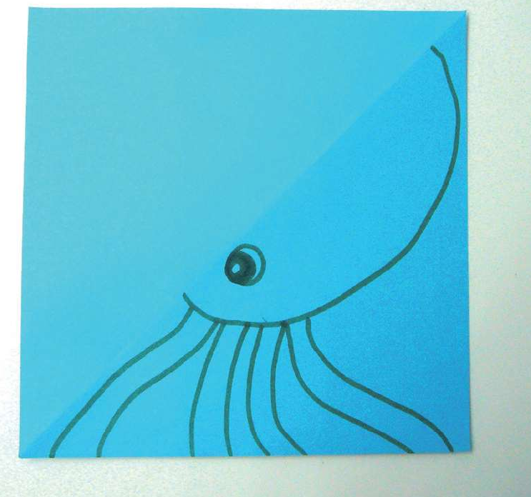 「儿童剪纸手工游戏:动物篇」:多脚的章鱼剪纸,章鱼怎么剪?插图5 「儿童剪纸手工游戏:动物篇」:多脚的章鱼剪纸,章鱼怎么剪?