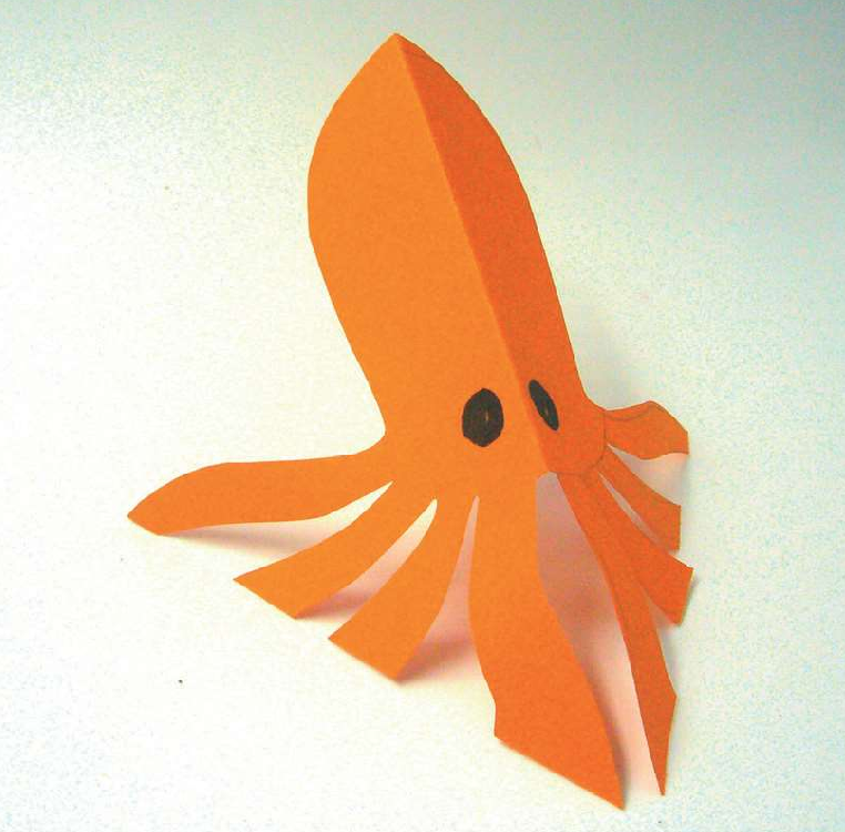 「儿童剪纸手工游戏:动物篇」:多脚的章鱼剪纸,章鱼怎么剪?插图8 「儿童剪纸手工游戏:动物篇」:多脚的章鱼剪纸,章鱼怎么剪?