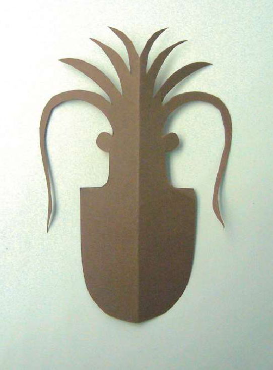 「儿童剪纸手工游戏：动物篇」：乌贼剪纸，乌贼怎么剪？