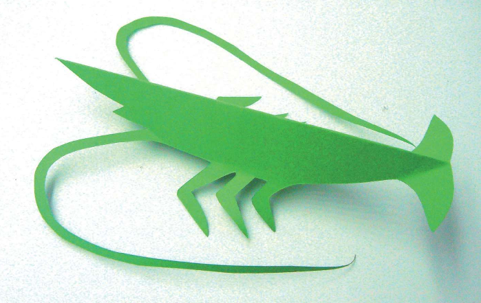 「儿童剪纸手工游戏:动物篇」:虾剪纸,虾怎么剪?插图4 「儿童剪纸手工游戏:动物篇」:虾剪纸,虾怎么剪?