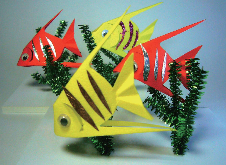 「儿童剪纸手工游戏:动物篇」:神仙般的热带鱼剪纸,热带鱼怎么剪?插图 「儿童剪纸手工游戏:动物篇」:神仙般的热带鱼剪纸,热带鱼怎么剪?