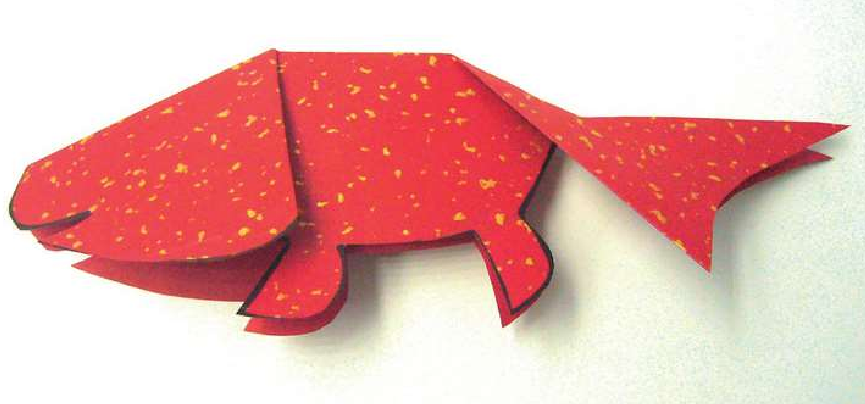 「儿童剪纸手工游戏:动物篇」:金红色的鲤鱼剪纸,鲤鱼怎么剪?插图5 「儿童剪纸手工游戏:动物篇」:金红色的鲤鱼剪纸,鲤鱼怎么剪?