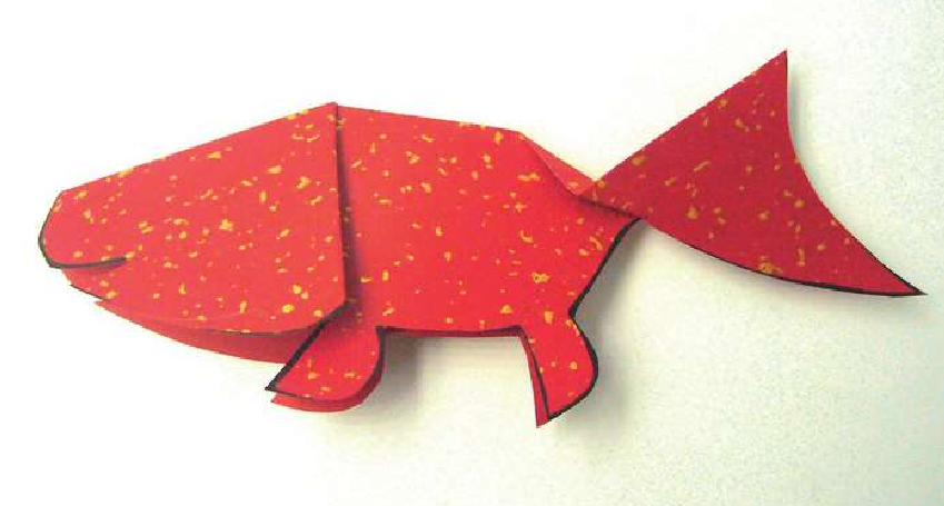 「儿童剪纸手工游戏:动物篇」:金红色的鲤鱼剪纸,鲤鱼怎么剪?插图7 「儿童剪纸手工游戏:动物篇」:金红色的鲤鱼剪纸,鲤鱼怎么剪?