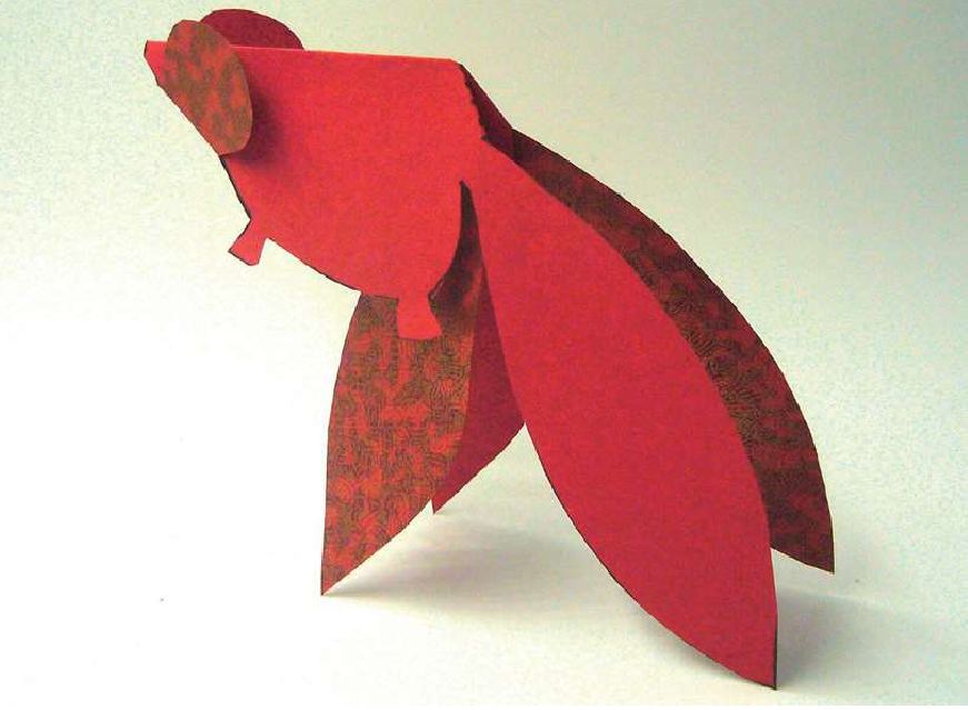 「儿童剪纸手工游戏:动物篇」:金鱼剪纸,金鱼怎么剪?插图9 「儿童剪纸手工游戏:动物篇」:金鱼剪纸,金鱼怎么剪?