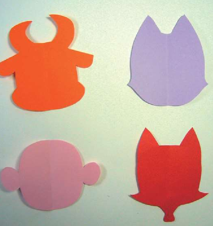 「儿童剪纸手工游戏:动物篇」:动物头像的设计制作剪纸,动物头像的设计制作怎么剪?插图7 「儿童剪纸手工游戏:动物篇」:动物头像的设计制作剪纸,动物头像的设计制作怎么剪?