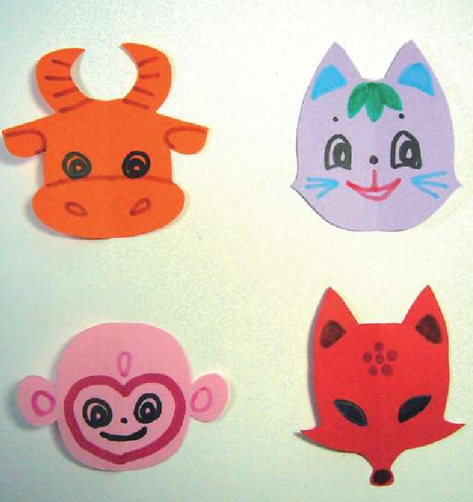 「儿童剪纸手工游戏:动物篇」:动物头像的设计制作剪纸,动物头像的设计制作怎么剪?插图8 「儿童剪纸手工游戏:动物篇」:动物头像的设计制作剪纸,动物头像的设计制作怎么剪?