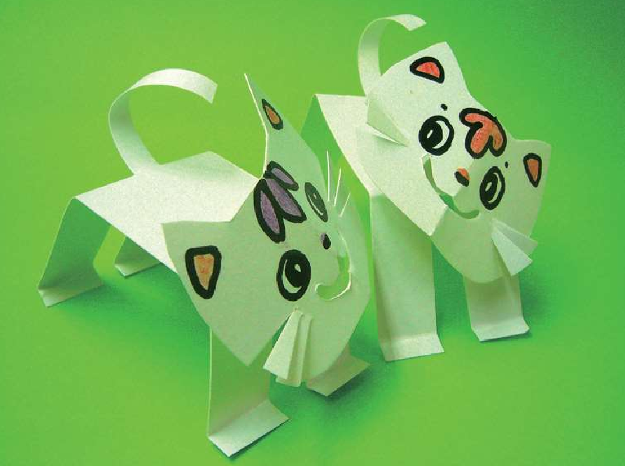 「儿童剪纸手工游戏:动物篇」:可爱的小猫咪剪纸,小猫咪怎么剪?插图 「儿童剪纸手工游戏:动物篇」:可爱的小猫咪剪纸,小猫咪怎么剪?