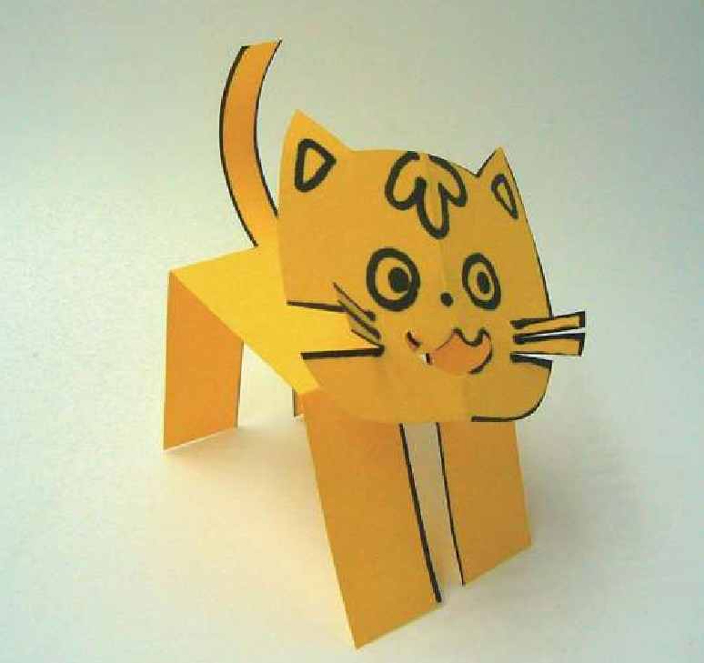 「儿童剪纸手工游戏:动物篇」:可爱的小猫咪剪纸,小猫咪怎么剪?插图5 「儿童剪纸手工游戏:动物篇」:可爱的小猫咪剪纸,小猫咪怎么剪?