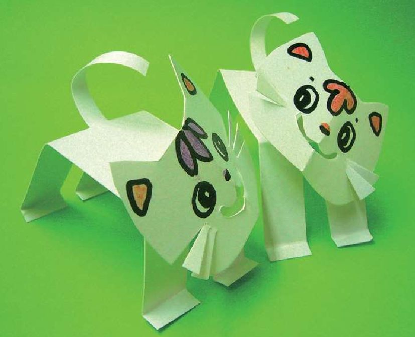 「儿童剪纸手工游戏:动物篇」:可爱的小猫咪剪纸,小猫咪怎么剪?插图7 「儿童剪纸手工游戏:动物篇」:可爱的小猫咪剪纸,小猫咪怎么剪?