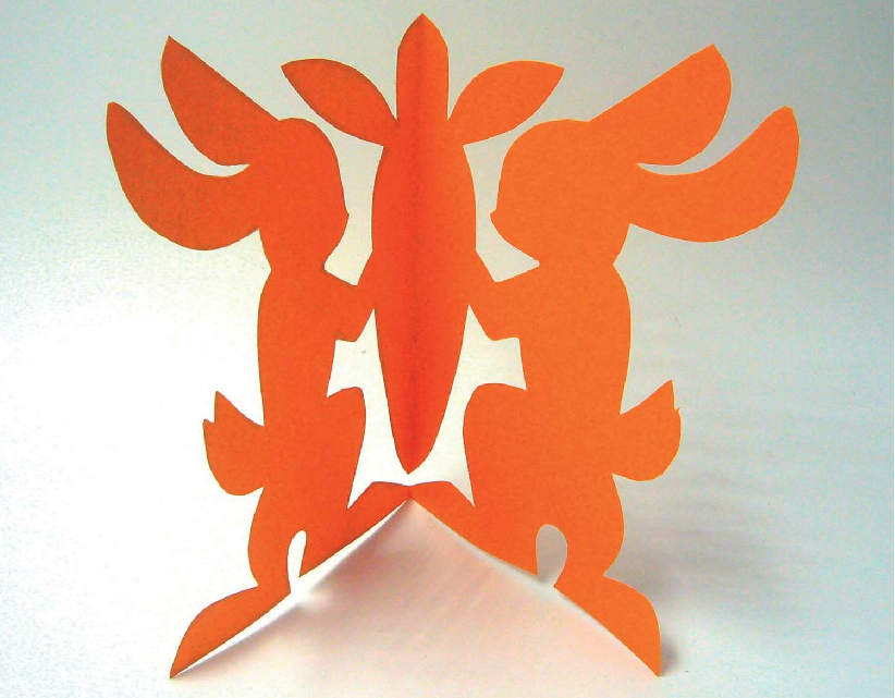 「儿童剪纸手工游戏：动物篇」：小兔子吃萝卜剪纸，小兔子吃萝卜怎么剪？