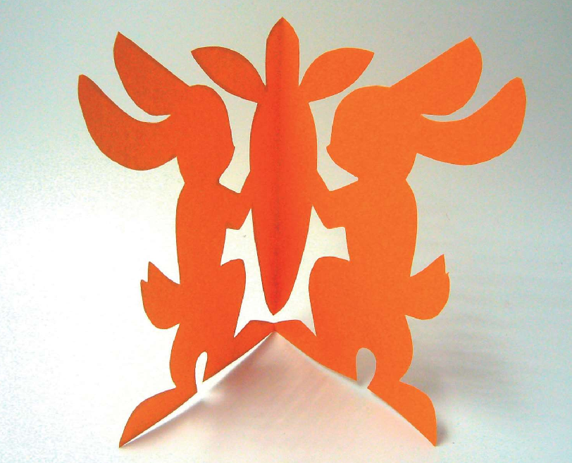 「儿童剪纸手工游戏：动物篇」：小兔子吃萝卜剪纸，小兔子吃萝卜怎么剪？