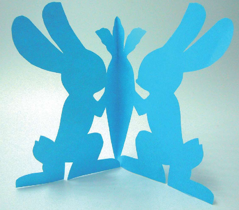 「儿童剪纸手工游戏：动物篇」：小兔子吃萝卜剪纸，小兔子吃萝卜怎么剪？