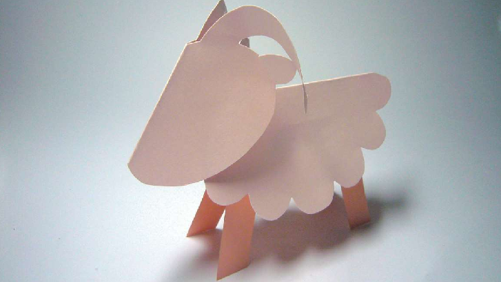 「儿童剪纸手工游戏:动物篇」:三阳 (羊)开泰剪纸,羊怎么剪?插图6 「儿童剪纸手工游戏:动物篇」:三阳 (羊)开泰剪纸,羊怎么剪?