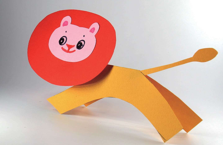 「儿童剪纸手工游戏:动物篇」:狮子好威武剪纸,狮子怎么剪?插图 「儿童剪纸手工游戏:动物篇」:狮子好威武剪纸,狮子怎么剪?