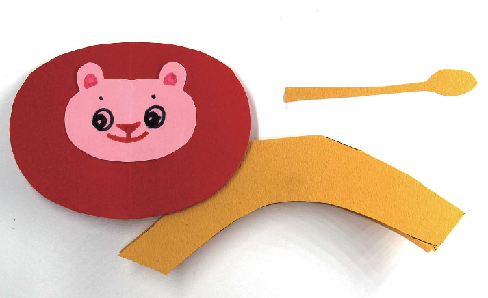 「儿童剪纸手工游戏:动物篇」:狮子好威武剪纸,狮子怎么剪?插图5 「儿童剪纸手工游戏:动物篇」:狮子好威武剪纸,狮子怎么剪?