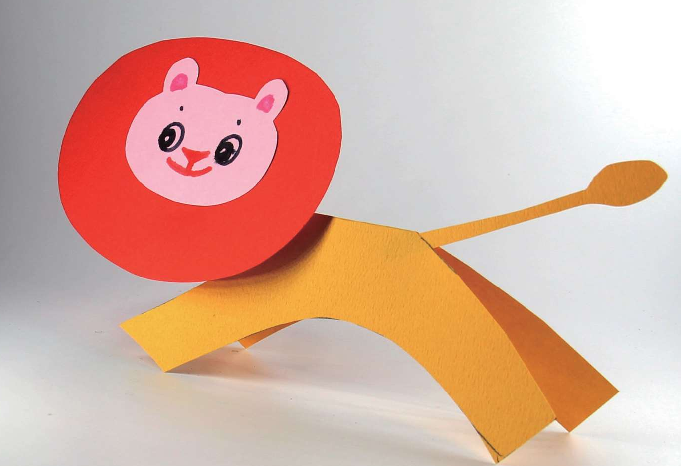 「儿童剪纸手工游戏:动物篇」:狮子好威武剪纸,狮子怎么剪?插图6 「儿童剪纸手工游戏:动物篇」:狮子好威武剪纸,狮子怎么剪?