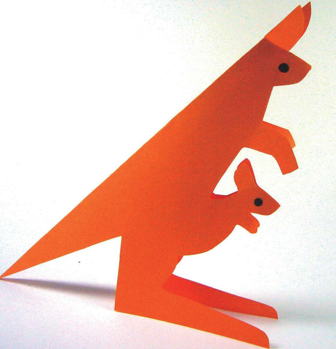 「儿童剪纸手工游戏:动物篇」:袋鼠妈妈剪纸,袋鼠怎么剪?插图4 「儿童剪纸手工游戏:动物篇」:袋鼠妈妈剪纸,袋鼠怎么剪?