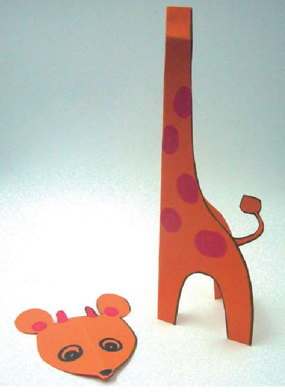「儿童剪纸手工游戏:动物篇」:长颈鹿剪纸,长颈鹿怎么剪?插图11 「儿童剪纸手工游戏:动物篇」:长颈鹿剪纸,长颈鹿怎么剪?