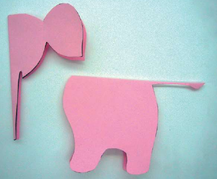 「儿童剪纸手工游戏:动物篇」:长鼻子大象剪纸,大象怎么剪?插图3 「儿童剪纸手工游戏:动物篇」:长鼻子大象剪纸,大象怎么剪?