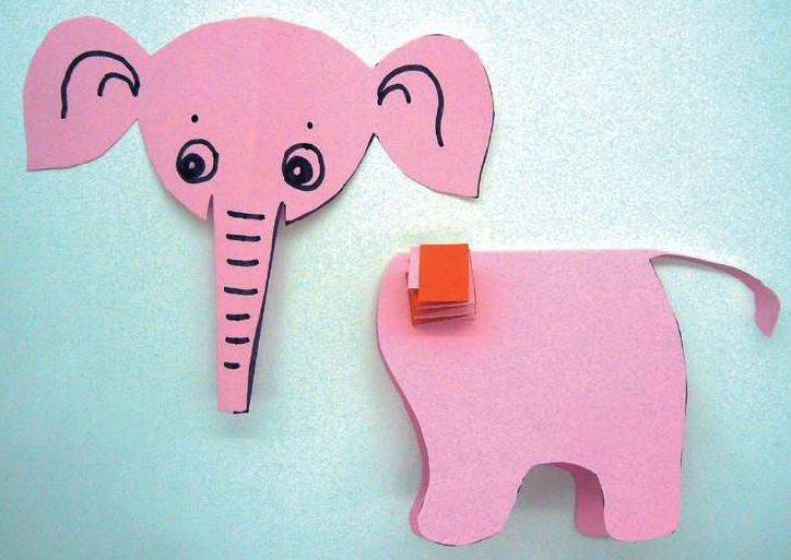 「儿童剪纸手工游戏:动物篇」:长鼻子大象剪纸,大象怎么剪?插图4 「儿童剪纸手工游戏:动物篇」:长鼻子大象剪纸,大象怎么剪?