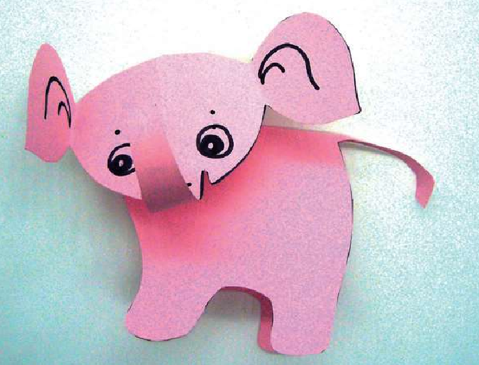 「儿童剪纸手工游戏:动物篇」:长鼻子大象剪纸,大象怎么剪?插图5 「儿童剪纸手工游戏:动物篇」:长鼻子大象剪纸,大象怎么剪?