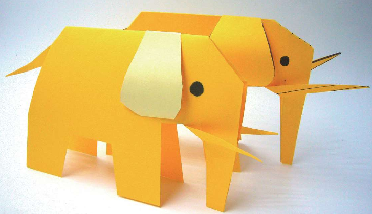 「儿童剪纸手工游戏:动物篇」:长鼻子大象剪纸,大象怎么剪?插图14 「儿童剪纸手工游戏:动物篇」:长鼻子大象剪纸,大象怎么剪?