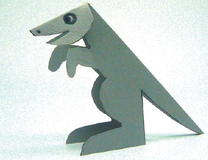 「儿童剪纸手工游戏:动物篇」:恐龙剪纸,恐龙怎么剪?插图5 「儿童剪纸手工游戏:动物篇」:恐龙剪纸,恐龙怎么剪?