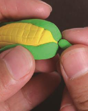 「儿童超轻粘土制作教程：蔬菜篇」金灿灿的玉米