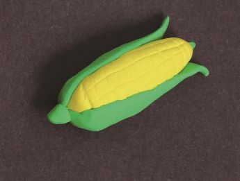 「儿童超轻粘土制作教程：蔬菜篇」金灿灿的玉米