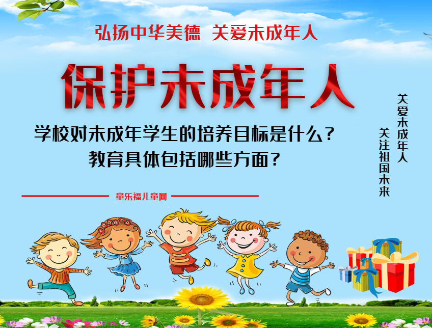 「保护未成年人：学校保护」学校对未成年学生的培养目标是什么？教育具体包括哪些方面？