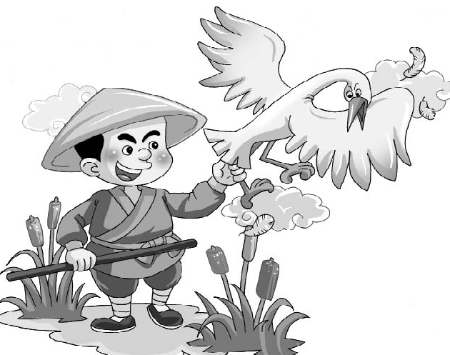 「中国民间故事」懒学徒画鸟练枪法