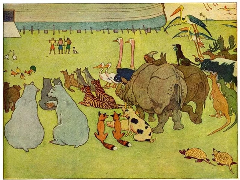 「绘本」诺亚方舟的故事(中英文)插图6 「绘本」诺亚方舟的故事(中英文)