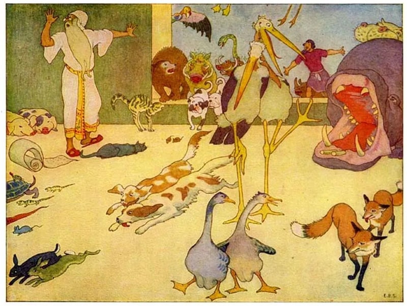 「绘本」诺亚方舟的故事(中英文)插图8 「绘本」诺亚方舟的故事(中英文)