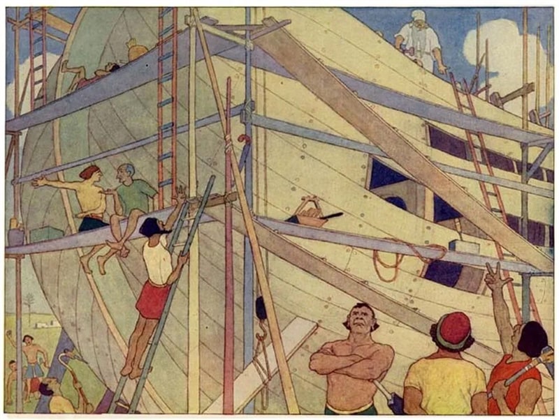 「绘本」诺亚方舟的故事(中英文)插图3 「绘本」诺亚方舟的故事(中英文)