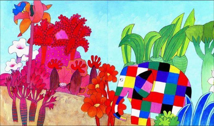 花格子大象艾玛绘本《艾玛捉迷藏》