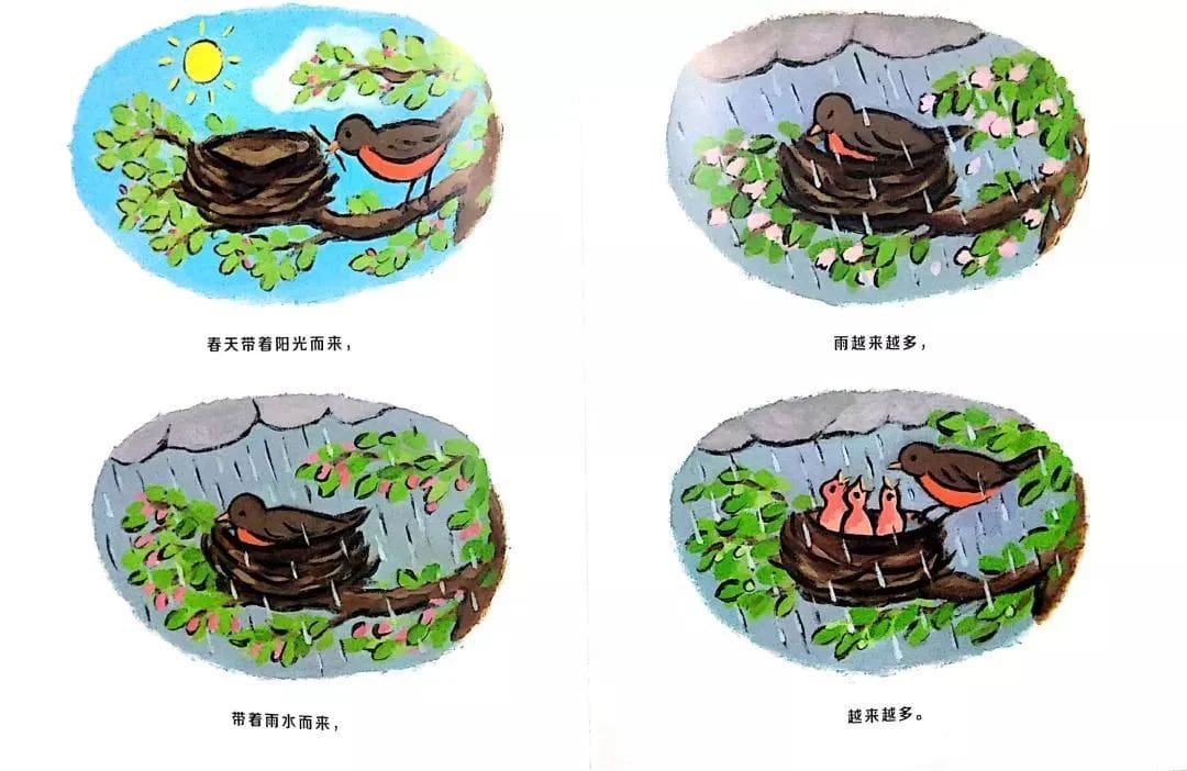 绘本故事《当春天来临》教孩子认识春天插图7 绘本故事《当春天来临》教孩子认识春天