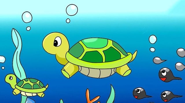 儿童绘本故事《小蝌蚪找妈妈》插图7 儿童绘本故事《小蝌蚪找妈妈》