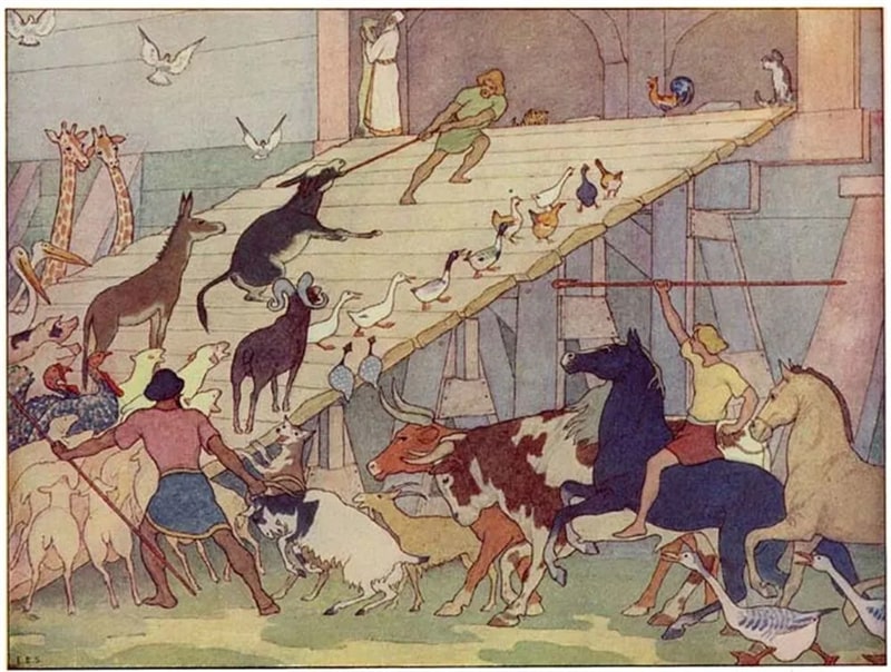 「绘本」诺亚方舟的故事(中英文)插图7 「绘本」诺亚方舟的故事(中英文)