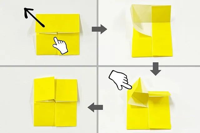 油菜花怎么折?油菜花的折法简单又漂亮(油菜花折纸附图解)插图4 油菜花怎么折?油菜花的折法简单又漂亮(油菜花折纸附图解)