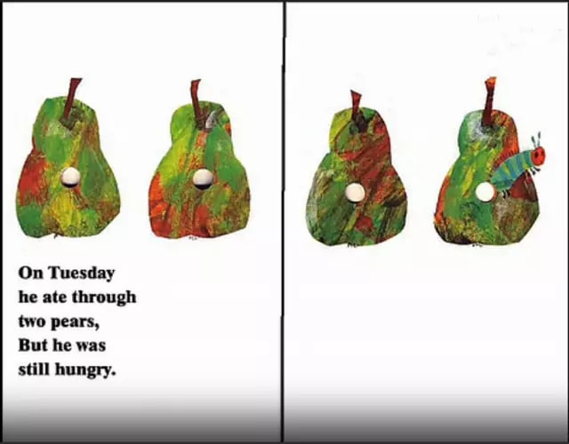 英语绘本故事《好饿的毛毛虫》插图5 英语绘本故事《好饿的毛毛虫》