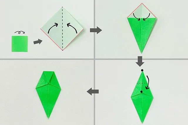 油菜花怎么折?油菜花的折法简单又漂亮(油菜花折纸附图解)插图7 油菜花怎么折?油菜花的折法简单又漂亮(油菜花折纸附图解)