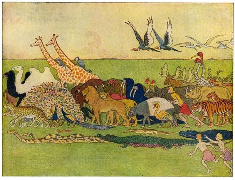 「绘本」诺亚方舟的故事(中英文)插图10 「绘本」诺亚方舟的故事(中英文)