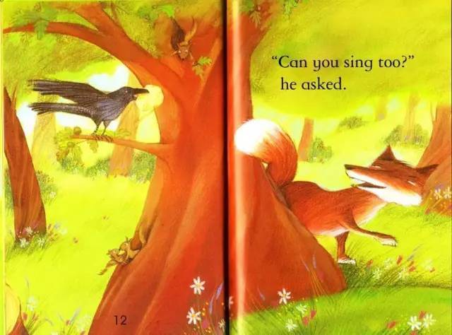《The Fox and The Crow》狐狸和乌鸦绘本故事英文版带翻译