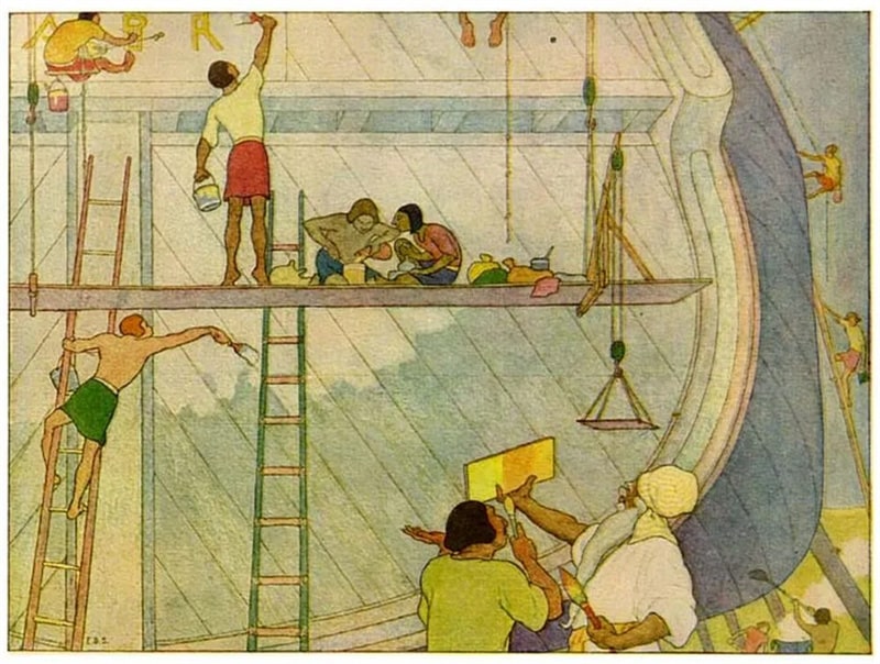 「绘本」诺亚方舟的故事(中英文)插图4 「绘本」诺亚方舟的故事(中英文)