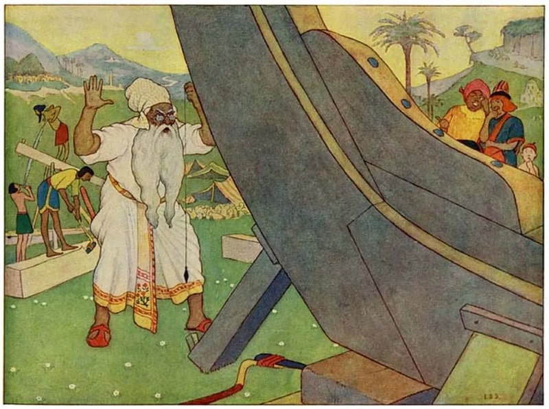 「绘本」诺亚方舟的故事(中英文)插图2 「绘本」诺亚方舟的故事(中英文)