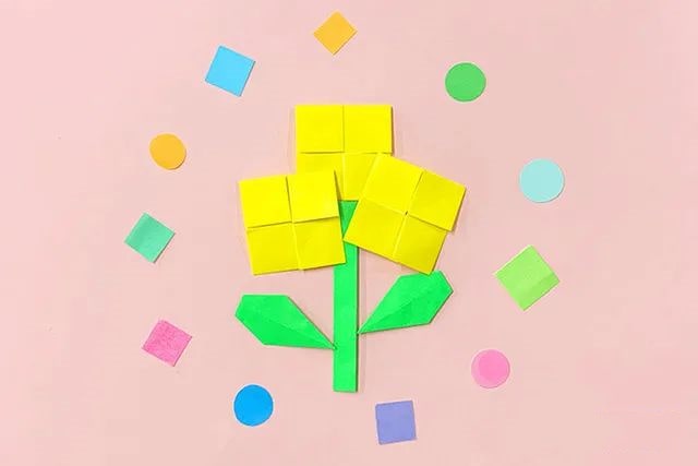 油菜花怎么折?油菜花的折法简单又漂亮(油菜花折纸附图解)插图10 油菜花怎么折?油菜花的折法简单又漂亮(油菜花折纸附图解)